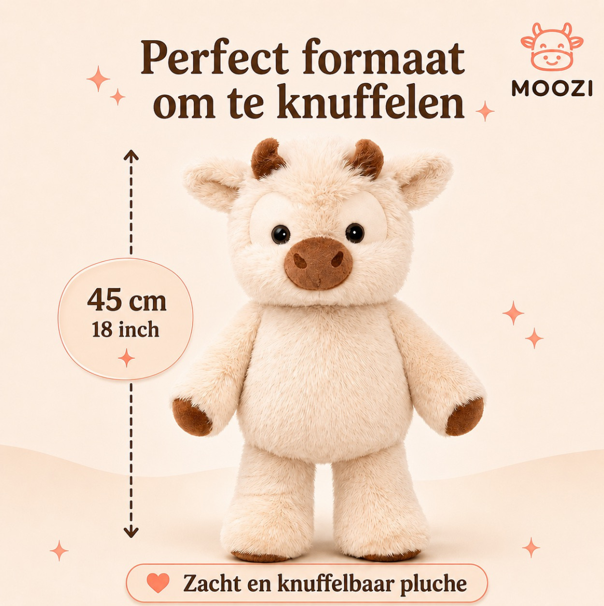 Moozi Rennende Knuffelkoe